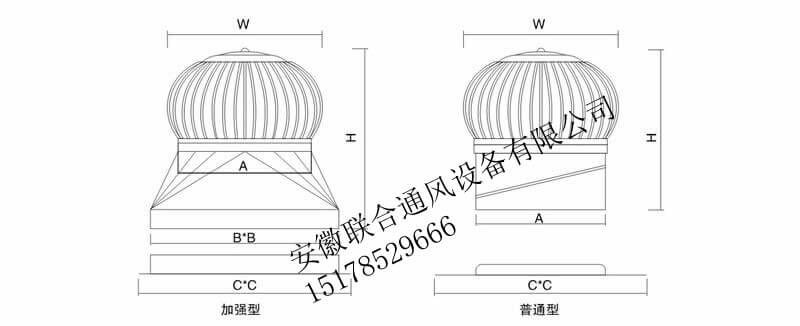 無動力渦輪屋頂通(tōng)風(fēng)器(qì)加強型